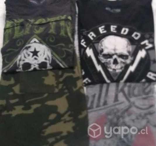 AFFLICTION Poleras M y short L AFFLICTION