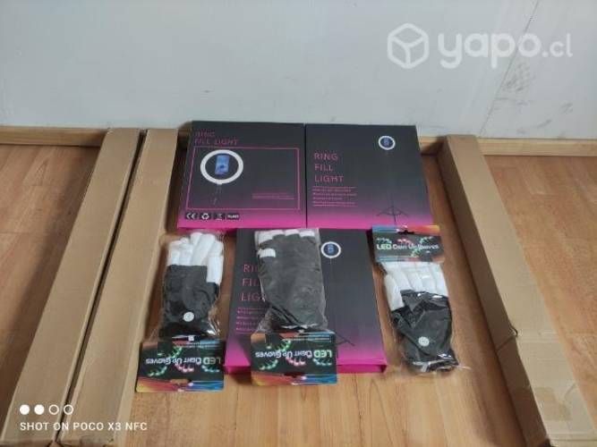 Aros de luz con trípode y guantes