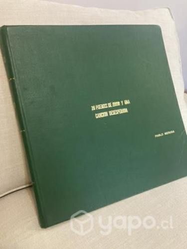 Libro Neruda 20 poemas amor decorado Mario Torál