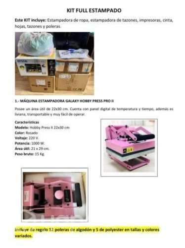 Kit full estampado poleras y tazones