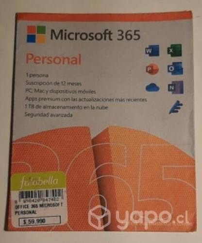 Licencia Microsoft 365 Personal - Sobre Sellado /