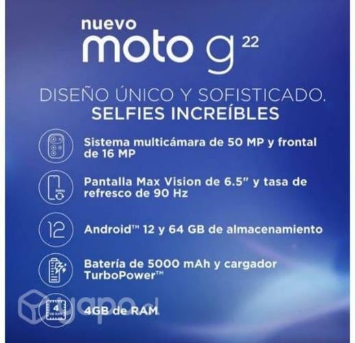 Celular moto G 22 128 gb