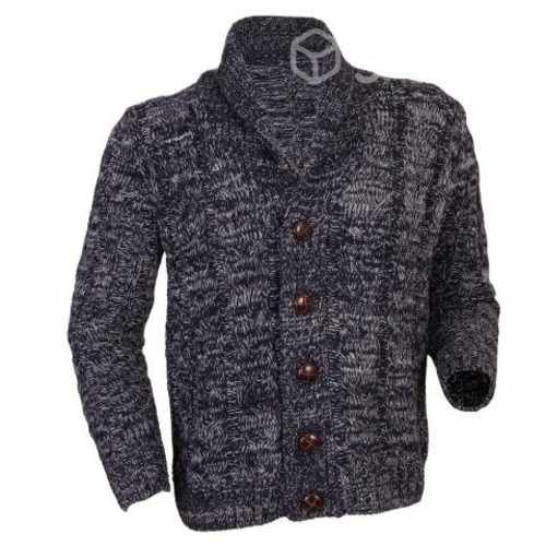 Chaleco XXL Trenzado Azul Botones Modelo 6115