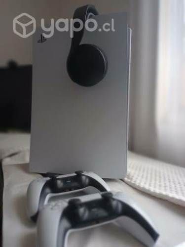 PS5 digital dos controles y audífonos de ps5