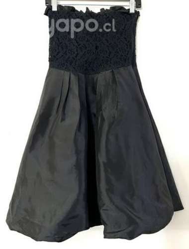 Vestido Straples Marca Index Nigth Talla S/m Negro