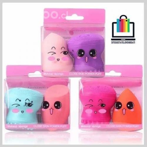 Set Esponja De Maquillaje Mas Pulpito De Silicona