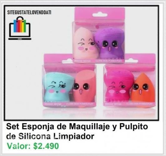 Set Esponja De Maquillaje Mas Pulpito De Silicona