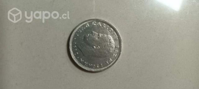 Moneda 25 pesetas, hecha para el mundial del 82, E