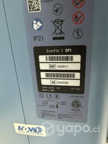 Concentrador oxigeno Philips Everflo respirotronic