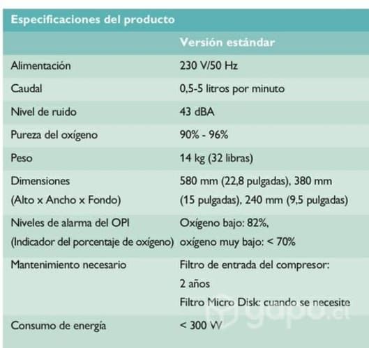 Concentrador oxigeno Philips Everflo respirotronic