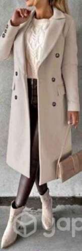 Abrigo beige grueso