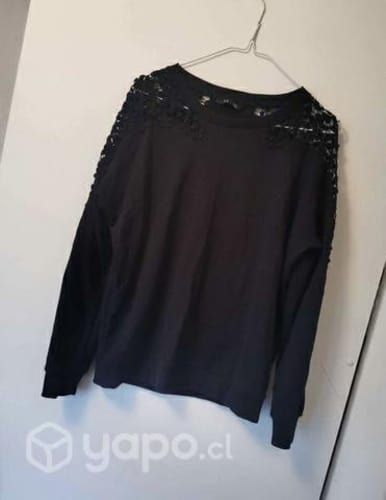 Poleron negro talla S