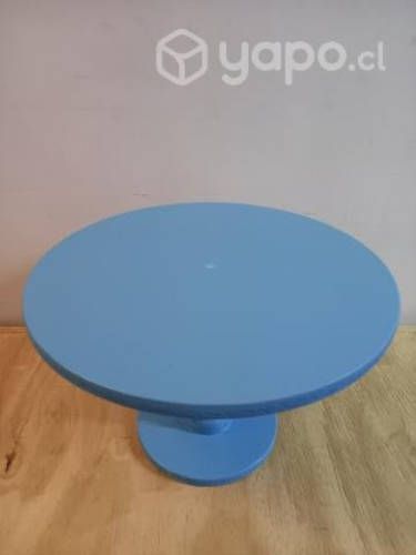 Base de torta en madera color celeste candy bar