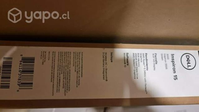 Notebook del inspiron 15"