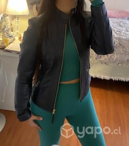 Chaqueta de CUERO azul, Talla S