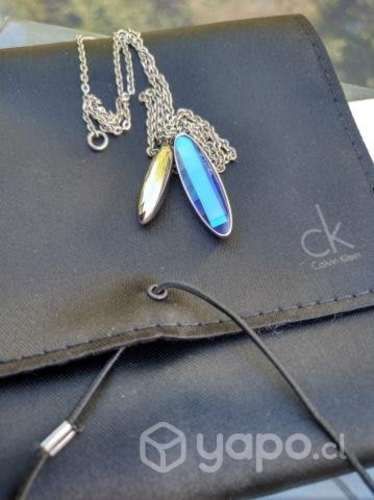 Collar Piedra Azul Mujer. Calvin Klein