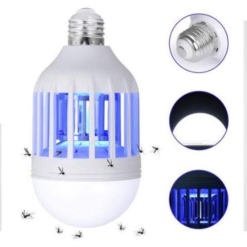 Ampolleta 2 En 1 Mata Moscas Mosquitos Polillas 9w