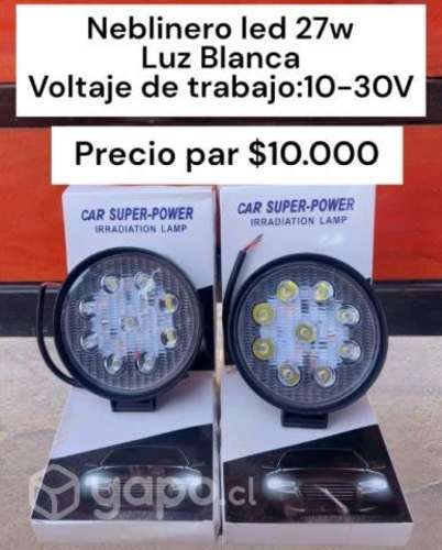 Neblinero led 27w luz blanca