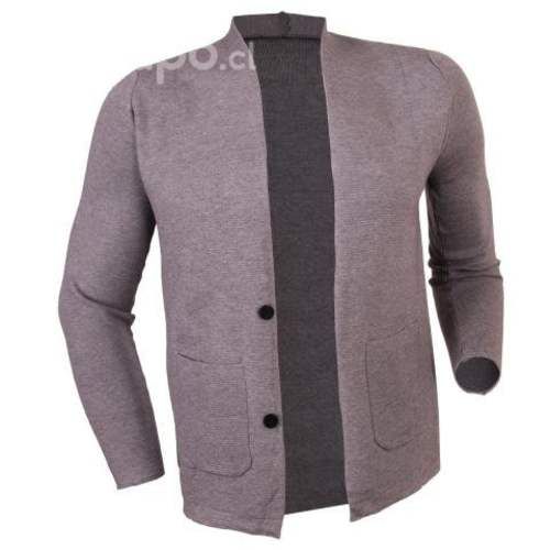 Chaleco XXL Exclusivo Abierto Manga Larga Gris