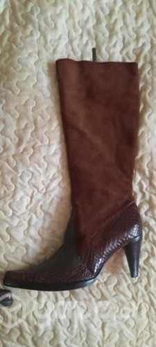 Botas cuero brazileño cafe 36