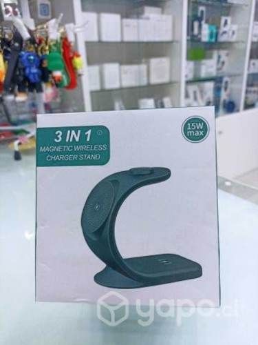 Cargador inalámbrico magsafe para iphone 3en1 carg