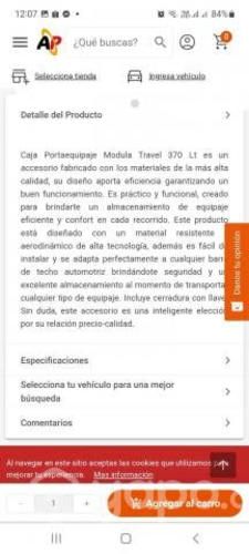 Cupulas modelo travel 370 l