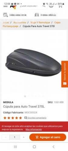 Cupulas modelo travel 370 l