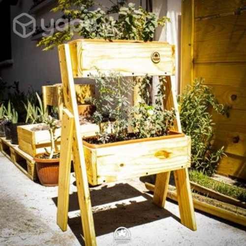 Huerto doble de madera