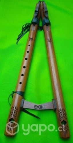 Flauta nativa nortamericana doble original de EEUU