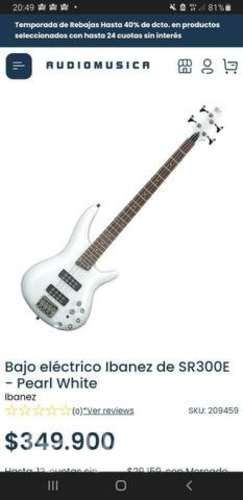 Bajo ibanez activo 4 cuerdas