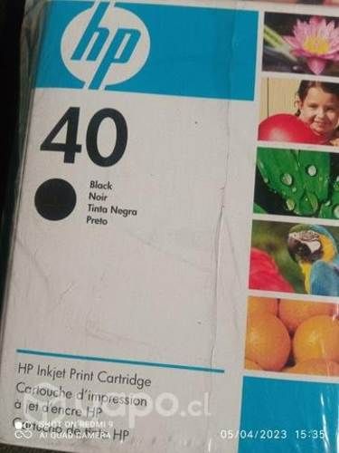 Tintas hp 40 black original de alta
