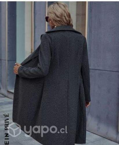 SHEIN Privé Abrigo de cuello con solapa de doble b