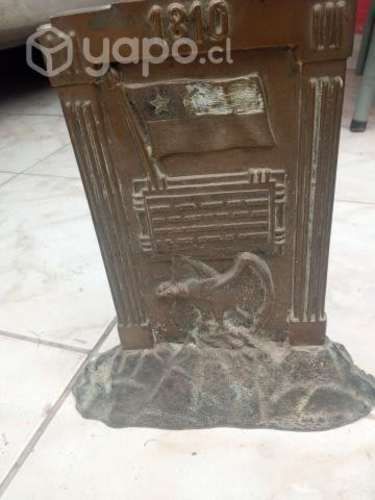 Placa recordatorio de bronce