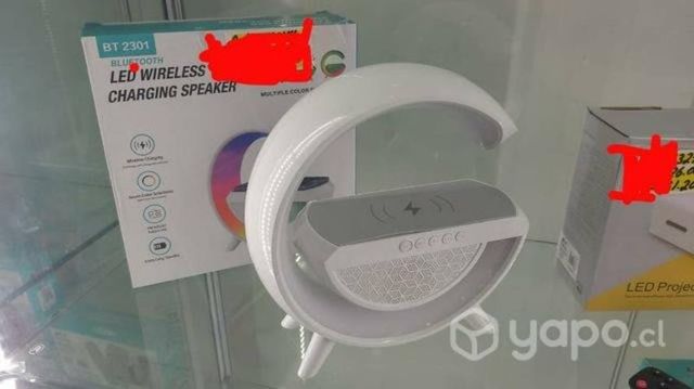 Parlante Cargador Inalámbrico Lámpara RGB Parlante