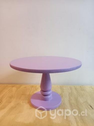 Base de torta en madera color lila candy bar fiest