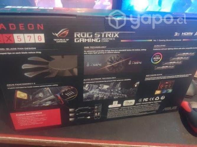 RX 570 + cable dpi-hdmi y pantalla de 22"