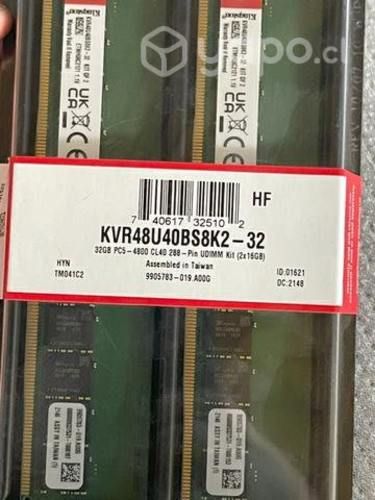 32GB Rams Kingston DDR5 4800mhz (2 x 16gb)