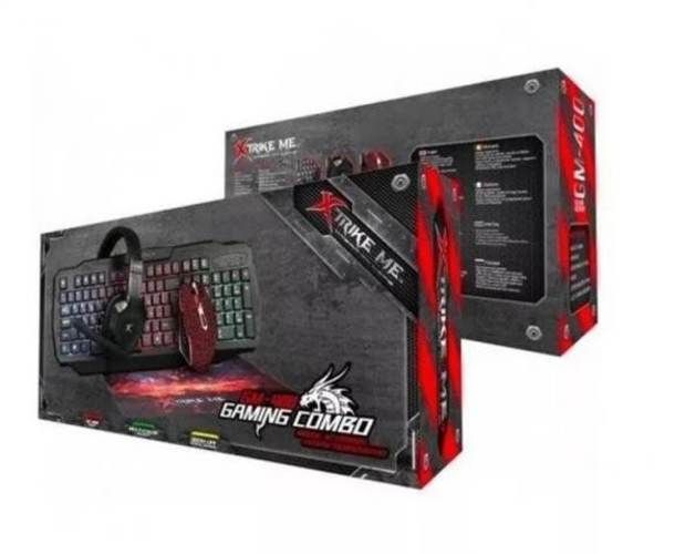Kit Teclado, Mouse, Audífono y Mousepad Gamer