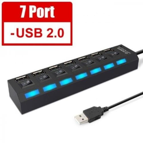 Multipuerto HUB 7 USB Extension 7 Puertos Extensor