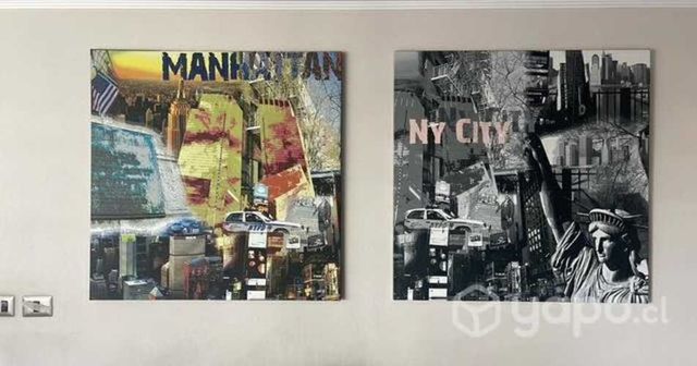 Pack de 3 cuadros decorativos NY