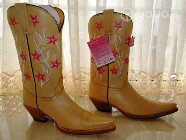 Botas De Mujer: Vaqueras-Artesanales-Cuero (RUDEL)