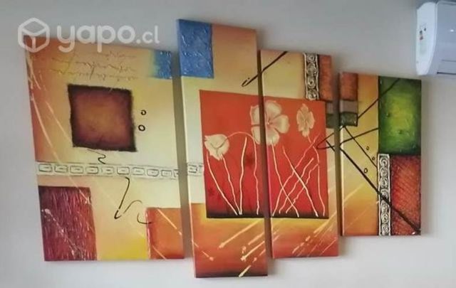 Cuadro decorativo 4 piezas