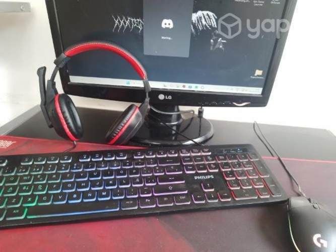 Pc gamer + mouse teclado audifonos y mousepad