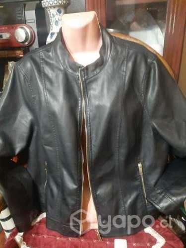 Chaqueta eco cuero dama