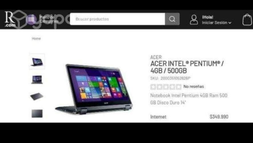 Computador Acer pantalla táctil