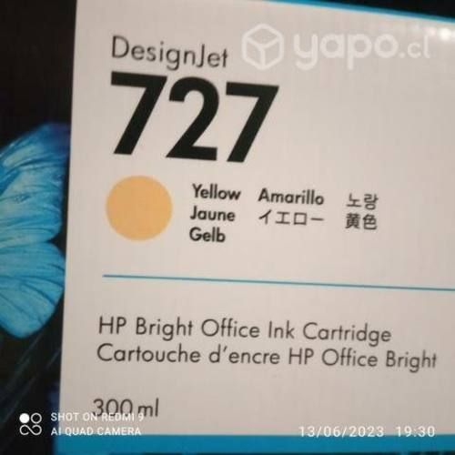 Tinta HP 727 yellow original de 300ml