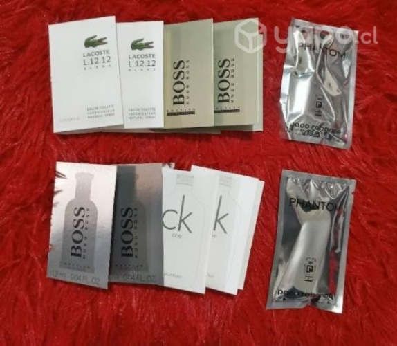 Set 10 muestras de perfumes para hombre.