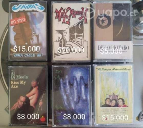 Cassettes varios títulos folklore, rock
