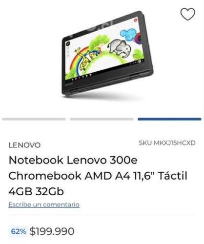 Chromebook lenovo tactil