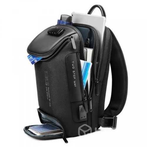 Bandolera Multicierre Bolso De Pecho Antirrobo Usb